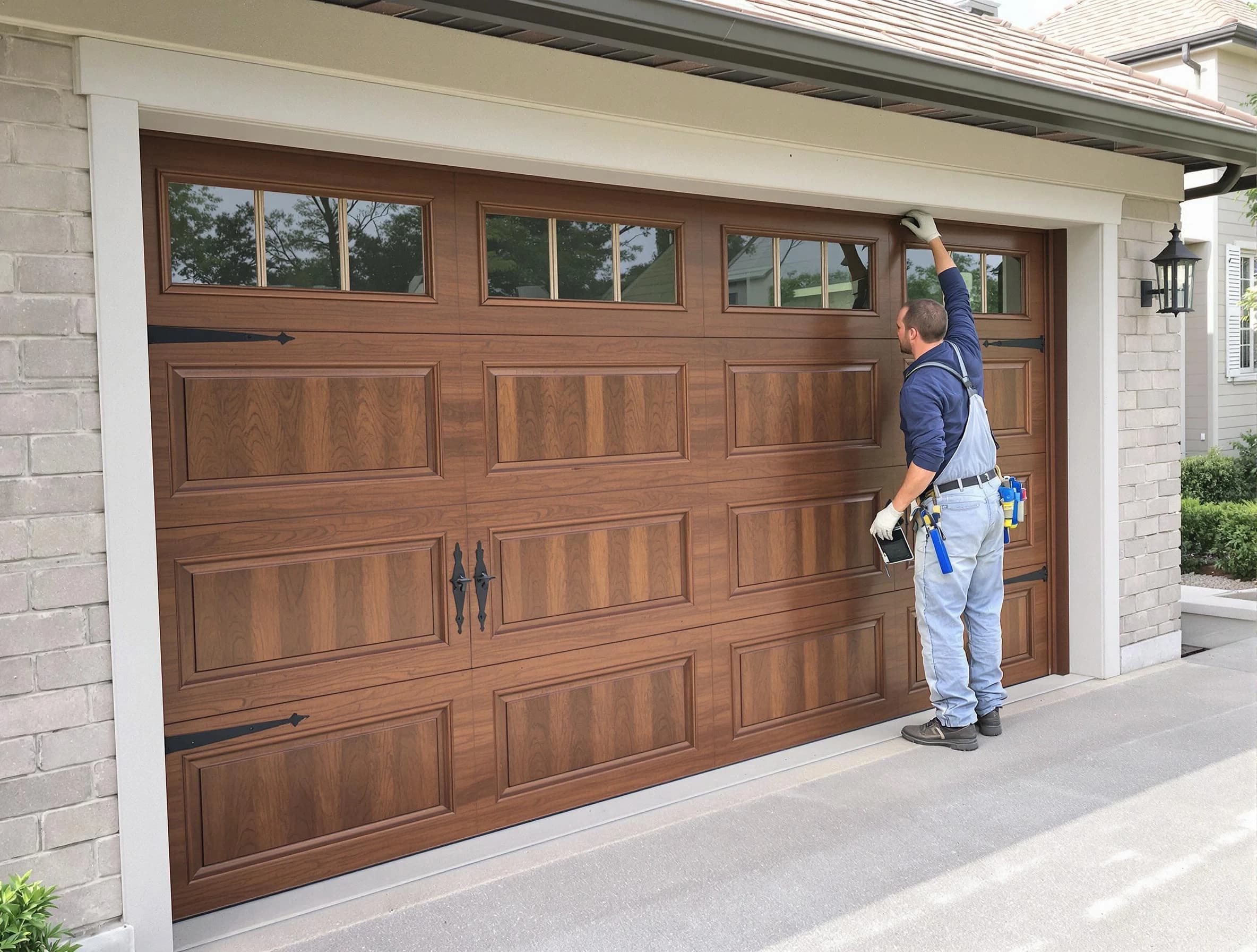 Custom garage door showcase by Stonecrest Garage Door Repair in Stonecrest