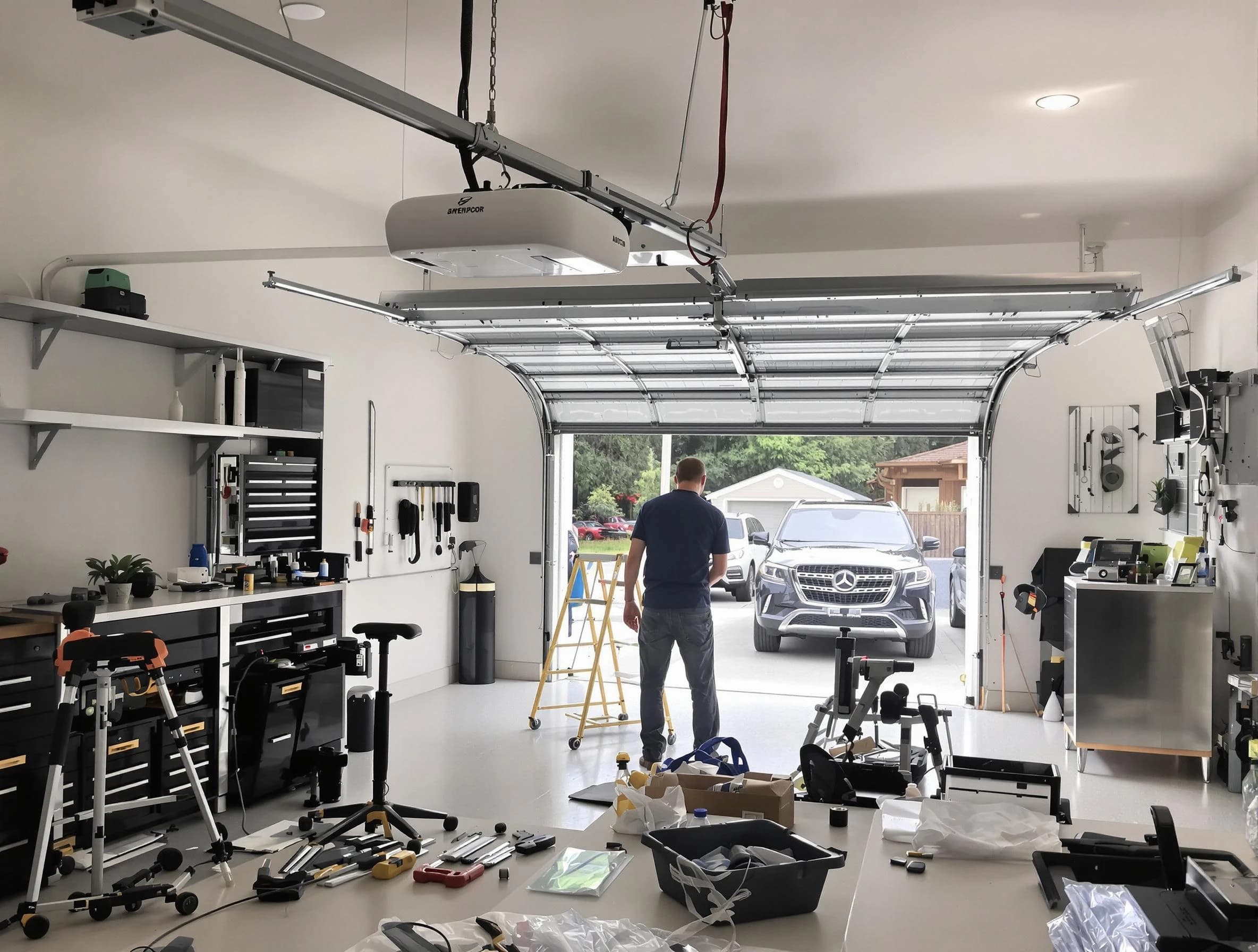 Garage door opener installation by Stonecrest Garage Door Repair in Stonecrest
