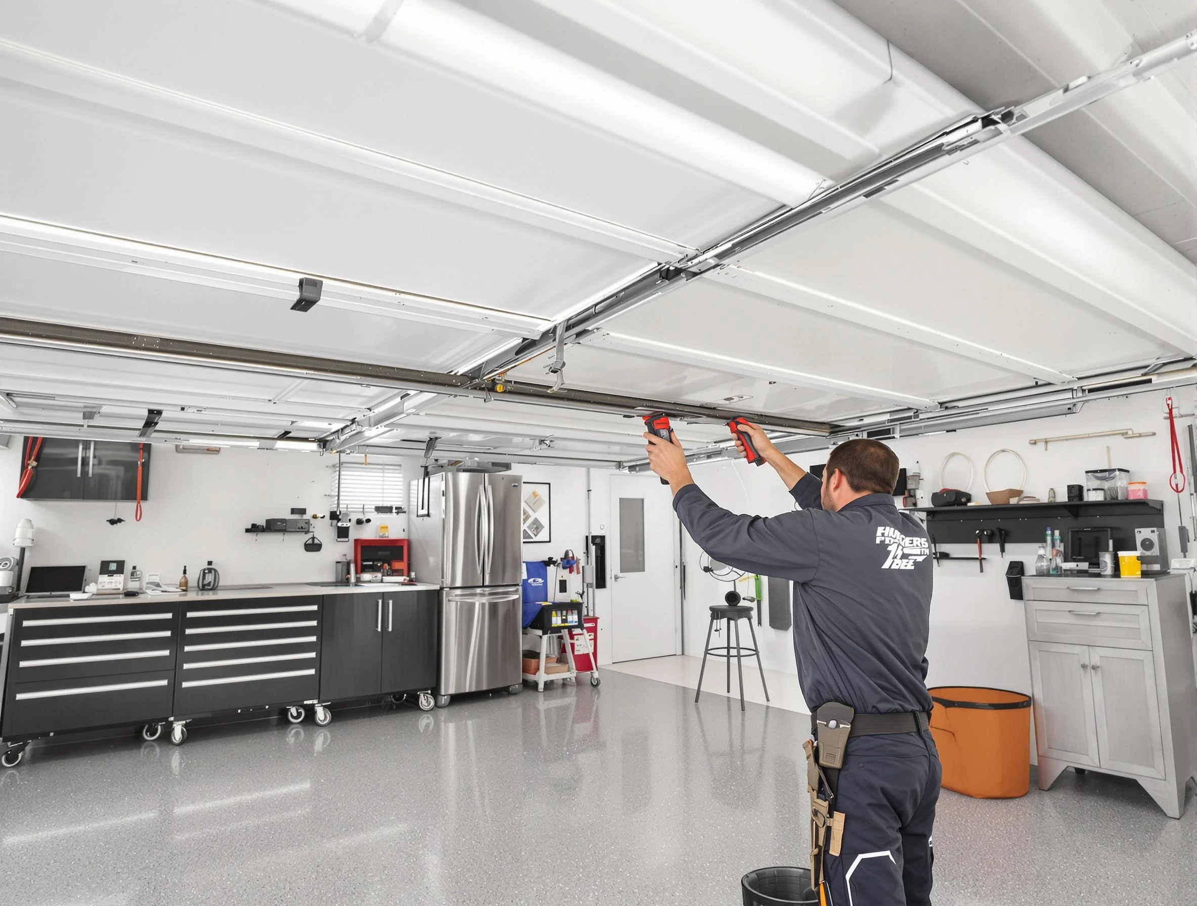 Overhead garage door repair service by Stonecrest Garage Door Repair in Stonecrest